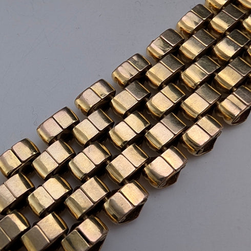 Swiss Vintage Gold Plated Panther Link Bracelet MGBM